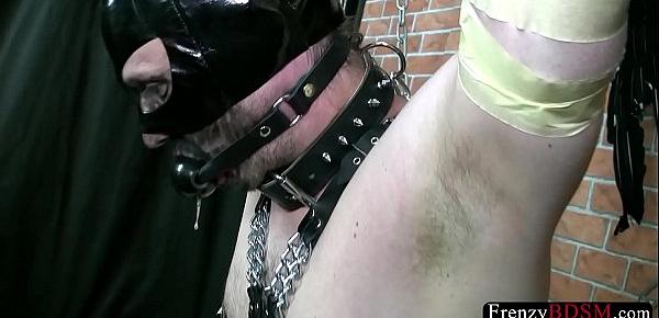  FrenzyBDSM Mature Penis and Man Nipples Torture